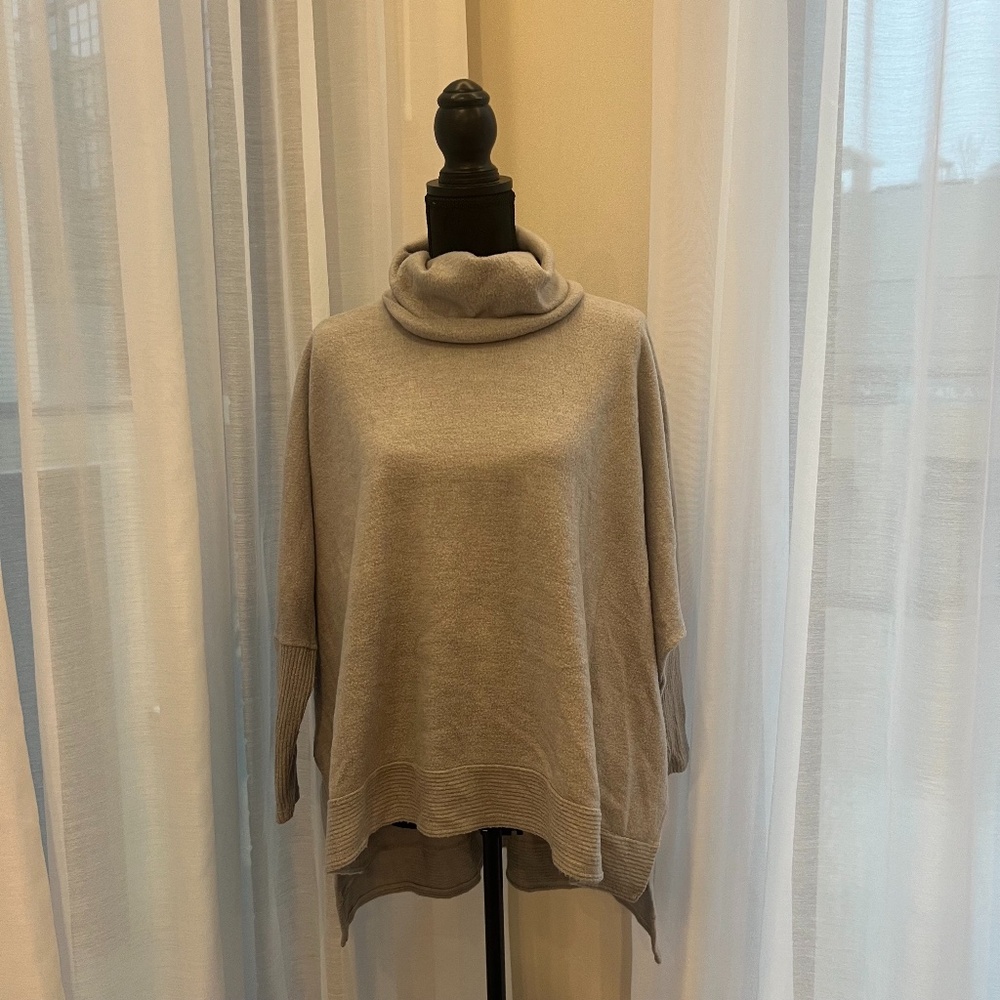 Soft Gray Turtleneck Sweater